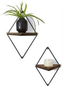 SADA 2x Nástenná polica smrek