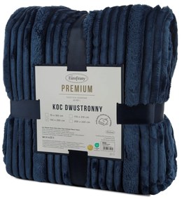 FLANELOVÁ DEKA NINA 200X220 CM TMAVOMODRÁ
