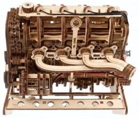 Ugears - 3D drevené mechanické puzzle Motor V8