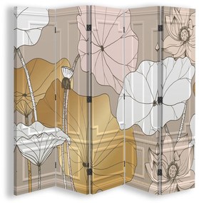 Gario Paraván Vintage kvety Rozmery: 180 x 170 cm, Prevedenie: Klasický paraván