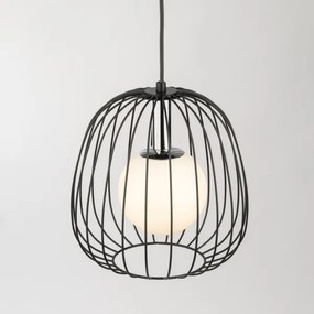 Luster na lanku BELL 1xG9/12W/230V pr. 24 cm čierna/lesklý chróm