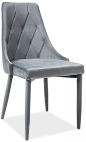 Jedálenská stolička Trix Velvet - sivá