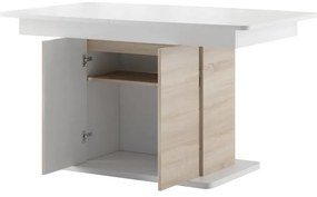 Jídelní rozkládací stůl Star 03 s úložným prostorem 140/210 cm dub Sonoma/bílý