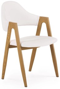 Biela stolička KEN z lakovanej ocele