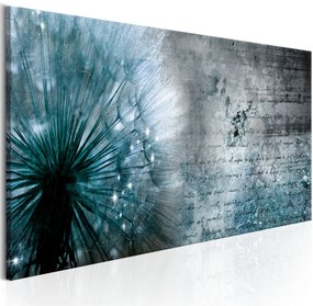 Artgeist Obraz - Blue Dandelion Veľkosť: 150x50, Verzia: Na talianskom plátne