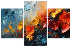 Obraz - Abstraktná maľba kvetov III. (90x60 cm)