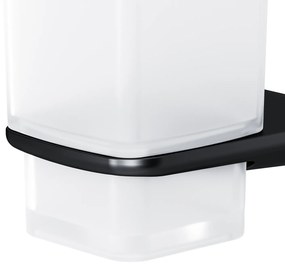 Sklenený pohár na zubné kefky AM.PM Inspire 2.0 AIB34322 nástenný, čierny