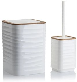 Kúpeľňový set WAVE 5 ks biela/hnedá