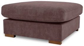 Tmavohnedá podnožka z imitácie kože Hamburg – Scandic