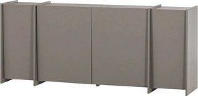 Sivá komoda v dekore jaseňa 200x85x44 cm Brock – WOOOD