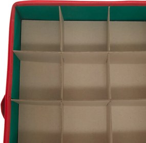 VERK GROUP Vianočný úložný box na banky, gule a vianočné ozdoby, 48 kusov, zelený