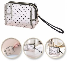 Kozmetická taška HEARTS 12x18 cm ružová