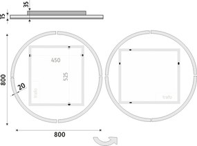 Nimco Okrúhle LED zrkadlo pr. 800 - ZP 24002R