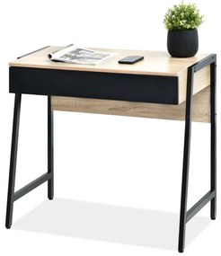 PC stolík Norway (dub + čierna). Akcia -14%. Vlastná spoľahlivá doprava až k Vám domov. 1109804