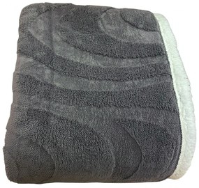 Deka luxury baranková z mikroplyšu tmavo sivá 150x200cm TiaHome