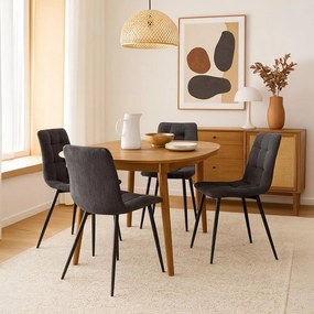 Set - 4 ks Jedálenská stolička AVENBERG ARDEN, sivá