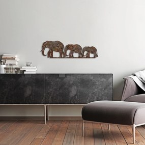 Nástěnná kovová dekorace Rusty Elephant 1 vícebarevná