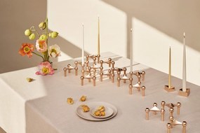Stoff Nagel Dizajnový svietnik STOFF Nagel Rose Gold – set 3 ks