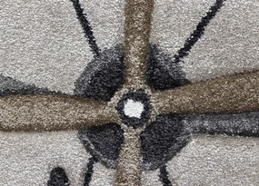 Koberce Breno Kusový koberec VEGAS KIDS kruh 05/SBE, béžová, viacfarebná,120 x 120 cm