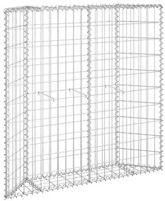 vidaXL Trapézový gabiónový vyvýšený kôš pozinkovaná oceľ 100x20x100 cm