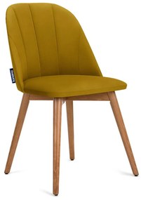 Konsimo Sp. z o.o. Sp. k. Jedálenská stolička BAKERI 86x48 cm žltá/buk KO0074