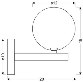 Candellux Mosadzné nástenné svietidlo Kama pre žiarovku G9 21-73419