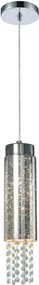 Závesné svietidlo Moonlight, 1x kryštáliky/akrylové tienidlo, ch