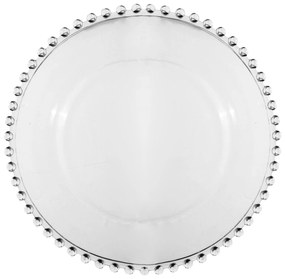 CÔTÉ TABLE Sklenený tanier Pearl 27 cm