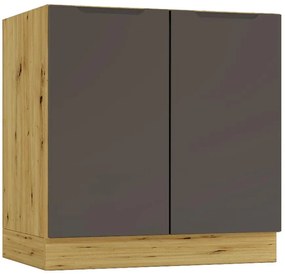 Kuchynská skrinka Cosmo Isabel D80 Mocca Grey/Dub Artisan