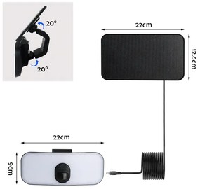 Brilagi - LED Solárne nástenné svietidlo so senzorom ROOF LED/13W/5V IP65