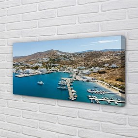 Obraz na plátne Grécko Coast horské mesto 120x60 cm