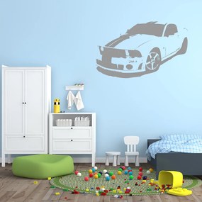 Veselá Stena Samolepka Auto Mustang Farba: šedá, Veľkosť: 80 x 50 cm