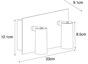 Moderné vonkajšie nástenné svietidlo biele vrátane LED 2-žiarovkové IP54 - Simon