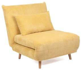 Pohovka SOLACE rozkladacia, menšestrová horčicová 871646