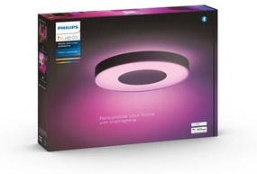 Philips HUE LED White and color Ambiance 41164/30/P9 Infuse L stropné svietidlo 52,5W 3700lm 2200-6500K+RGB 42,5cm čierne stmievateľné BlueTooth