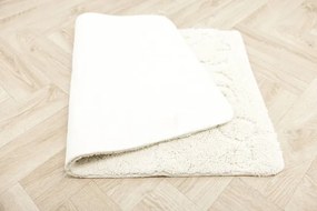 Kúpeľňový koberček Marika krémový, kvety
