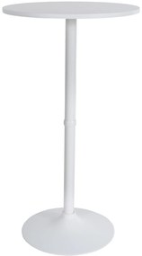 Barový stôl okrúhly DS25199, biely / rám biely - v108 x Ø60 cm