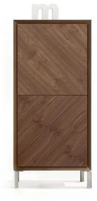 Dýhovaná komoda ATIKA 2 - 680x420x1430 mm - orech prírodný