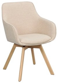 Béžové čalúnené jedálenské kreslá v súprave 2 ks Alison – Rowico