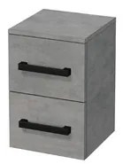 Kúpeľňová skrinka nízka s čiernou úchytkou SAT Cube Way 32,5x49,3x33 cm betón mat CUBE3CN32BE, 1 ks