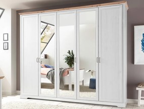 Šatníková skriňa Jasmin, 264 cm, borovica, dub anderson