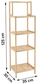 Polička do kúpeľne Lambie4, bambus