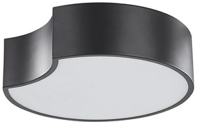 Stropné kovové LED svietidlo čierne YABU Beliani