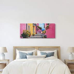 Obraz - Ružová ulička (120x50 cm)