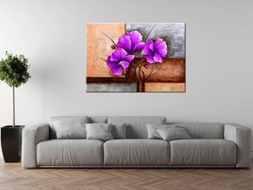 Gario Ručne maľovaný obraz Nádherný fialový Vlčí mak Rozmery: 100 x 70 cm
