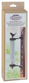 Liatinový nástenný teplomer Esschert Design Bird, výška 27,3 cm