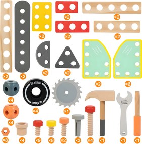 Drevená dielňa pre deti stôl na náradie ECOTOYS