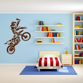 Veselá Stena Samolepka Freestyle Motocross Farba: hnědá, Veľkosť: 100 x 74 cm