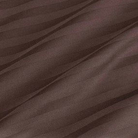 SATÉNOVÉ OBLIEČKY SATINLOVE EXCLUSIVE CIZGILI 160X200 CM, 2KS 70X80 CM HNEDÉ