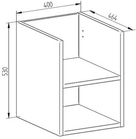 Mereo, Mereo Aira, kúpeľňová skrinka 40 cm, spodná, Multidecor, Šedá antracit, MER-CN795SSEAN